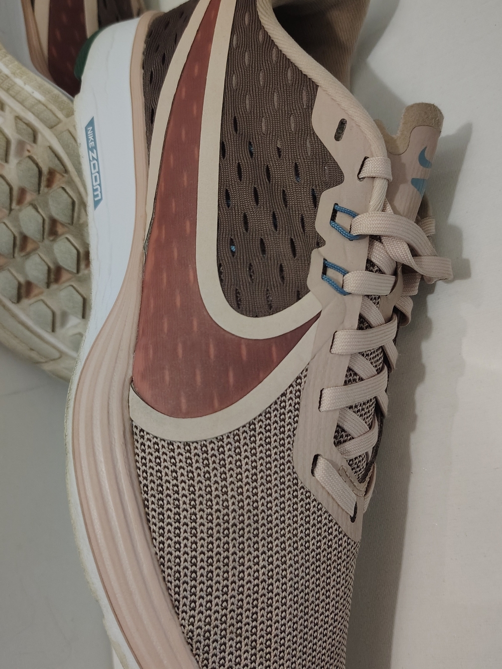 Nike Women's Pink/Cranberry/Brown Running Shoe with Zoom Cushioning